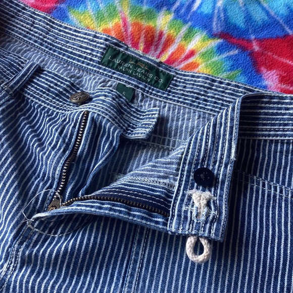 Late 80s/Early 90s striped Ralph Lauren nautical denim shorts - Picture 2 of 5